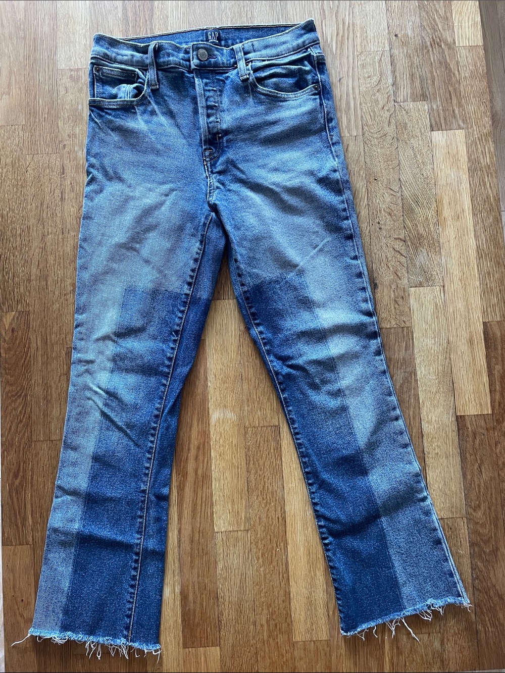 GAP button-fly high-rise blue jeans